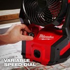 Milwaukee 0818-20 M18 Brushless Jobsite Fan  Packout Compatible  7 In Blade Dia