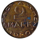 1920 Aachen Stadt - Alfred Rethel - 2 Mark - Prussia - F 1 17 - Ec 9283