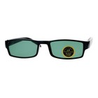 Impact Resistant Glass Lens Sunglasses Lightweight Rectangular Black Frame Uv400