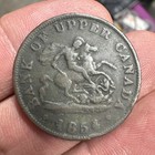 Canada  Bank Of Upper Canada Token  1854  1 2p One Half Penny