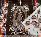 Our Lady Of Guadalupe Adult Alpaca Poncho unisex One Size  Made In Ecuador