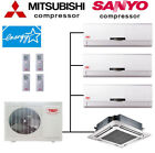 Quad 4-zone Ductless Mini Split Air Conditioner Heat Pump  48000 Btu Ymgi