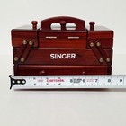 Vintage Singer Sewing Wooden Accordion Caddy Small Box Lots Of Thread 