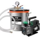Pb Motor Tech 5 Gallon Vacuum Chamber Kit With 4 5 Cfm Vacuum Pump  Tempered    