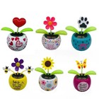 Solar Dancing Sunflower Flower Toy Cute Solar Powered Car Dashboard Decor