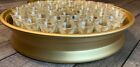 Vtg Stacking Communion Gold Tray With Glass Cups From Catholic Religious Order