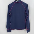 Born Outdoor Ski Graphic Base Layer M Blue Pink Quarter Zip Thermal Top Pullover