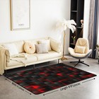 Red And Black Area Rug 5x7 Kids Light Geometric Decorative Carpet Set For Boy   