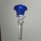 Versace Rosenthal Medusa Cobalt Blue Crystal Bottle Stopper For Wine No Box