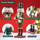 4pcs 12   Christmas Nutcracker Soldier Wooden Vintage Decor Gift Red Green Usa