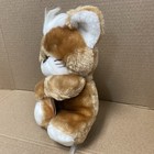 New 1981 Vintage 8    Knickerbocker Cutie Kitty Brown white Cat Plush New With Tag