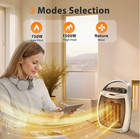 Portable 1500w Electric Space Heater With Thermostat  Quiet Ceramic Heater
