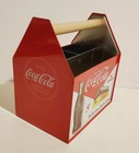 Coca Cola Coke Soda Logo Retro Style Tin Picnic Utensil Caddy Napkin Holder