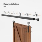 6ft 6 6ft Carbon Steel Box Rail Hardware Sliding Barn Door Track Wall Mount Kit 