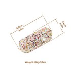Shiny Rhinestone Crystal Portable Lipstick Case With Mirror Portable Bling Di   
