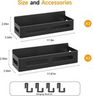 4 Pack Magnetic Spice Rack For Refrigerator Organizer Moveable Shelf Fridge