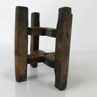 Japanese Wooden Silk Thread Spool Itomaki Vtg Bobbin Frame Spinning Wheel Jk817