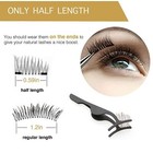 Breavo Dual Magnetic Eyelashes 4 Pairs Natural Half Lash Handmade Lashes Makeup