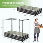 Slsy Galvanized Raised Garden Bed Kit W crop Cage Anti-bird Netting Mesh Cover