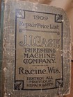 Vintage Original 1909 J  I  Case Threshing Machine Co Price List