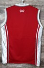 Budweiser Official Shirt Sleeveless Jersey Thick Red Dbl Mesh Bud Embroidered L