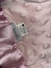 Pink Minky Dot Satin Baby Girl Security Blanket 30x40 Euc
