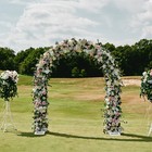 Strong 3-pole Wedding Arch Stand Metal Flower Rack Door Frame Background Garden