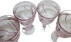 Vintage Noritake Pink Sweet Swirl Glasses Wine Water 7 1 4    Goblet Set Of 4