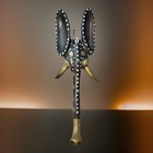 Vintage African Elephant Wall Mask Brass Nose Tusks Tribal Decor 26   