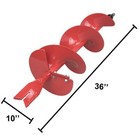 10   Diameter 36   Long Earth Auger Bit With Fishtail Point  patent Shock Spring