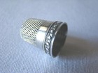 Antique Sterling Silver Simons Bros  Sewing Thimble  Egg   Dart  Size 10