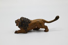 Very Detailed Antique Austrian Vienna Cold Painted Bronze Figure Of Lion