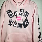 Mean Girls Brand Medium Burn Book Hoodie Pink Printed Logo Trendy Y2k
