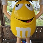M m Store Display Yellow Peanut Candy  41  Tall With Candy Box 