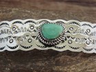 Native American Nickel Silver   Turquoise Hair Barrette By Cleveland