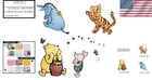 Winnie Pooh Wall Decals Nursery Decor Kids Room Removable Waterproof