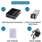 A Pair Of Fiber Transceiver  1 25g s Bidi Gigabit Multi-mode Sfp Ethernet Med   