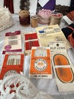 Lot Of Vintage Sewing Items   Ribbon  Needles  Lace  Etc