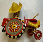 Vintage Marx Toys Tin Litho Wind Up Smokey Sam Fire Chief Truck Whoopie Car 