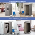 Large 1600w 4l Full Size Personal Steam Sauna Portable Home Spa W  Remote chair