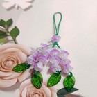 Cute Flower Phone Charms Straps Lily Of The Valley Glass Purple Bell Orchid 