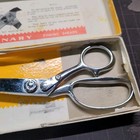 Yellow Canary 8    All Chrome Plated Pinking Shears Sewing Scissors With Box