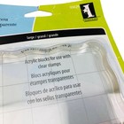 Inkadinkado Acrylic Extra Large Mounting Block With Grid For Clear Stamps 5 X 4 