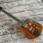 Languedoc Semi Hollow Body Electric Guitar Yellow Koa Bone Nut Free Shipping