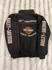 Racing Harley Davidson Nascar Jacket Black orange Size  medium embroidered Logo 