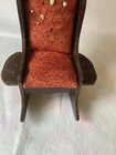Vintage Handmade Wooden Rocking Chair Wood Pin Cushion Sewing Hat Pins 