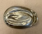Antique 1910s Arts Crafts Era Bronze Ashtray Trinket Dish bowl Of Fish In Basket