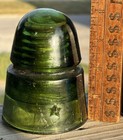 Cd 145 Star Deep Emerald Green Glass Beehive Telegraph Insulator Whitall Tatum