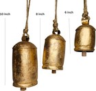 Set Of 3 Giant Harmony Cow Bells Huge Vintage Handmade Rustic Lucky Christmas Ha