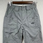 Aftco Fishing Pants Boys 26 Gray Nylon Quick Dry Cargo Utility Gorpcore Outdoor